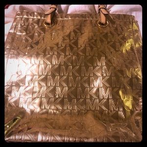 Metallic gold Michael Kors tote
